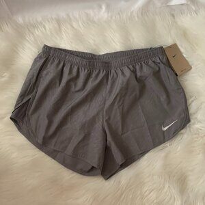 NIKE Women's Tempo Brief Lined Running Shorts in Gunsmoke Sz MEDIUM